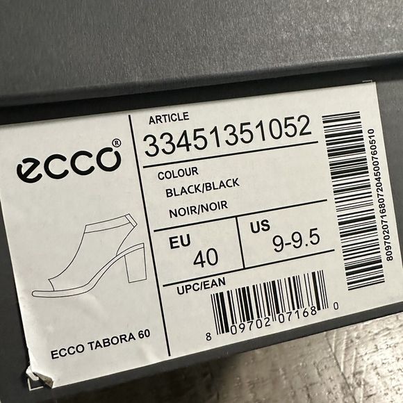 Ecco Women’s Heels Size 9-9.5 Black Suede - Picture 6 of 6